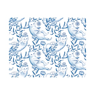 Toile de Jouy Cats T-Shirt