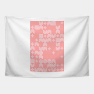 Girly Pinkish Geometric Pattern - Flowers & Stars #23 Tapestry