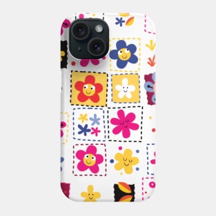 Cute multicolored flowers Phone Case