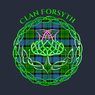 Forsyth Scottish Tartan Celtic Thistle T-Shirt