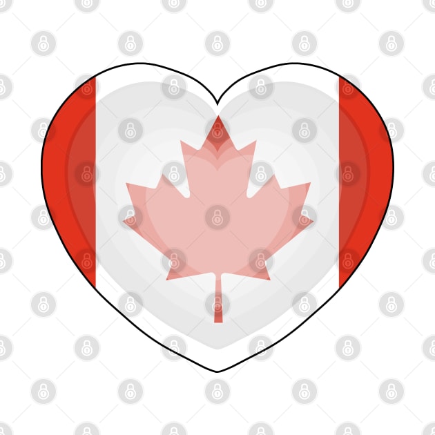 Heart Love Flag of Canada by DiegoCarvalho