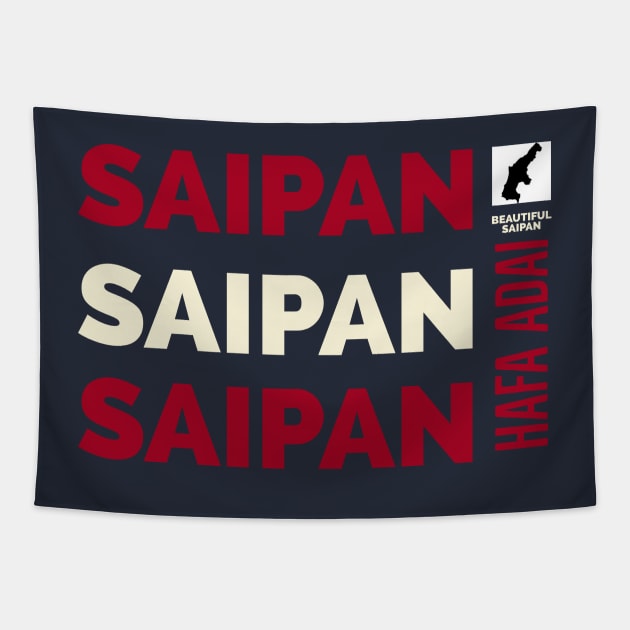 Triple Saipan Hafa Adai 670 Island Design by Beautiful Saipan Tapestry by Beautiful Saipan