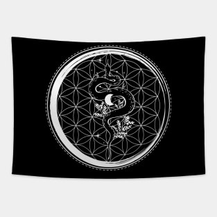 The Snake in The Flower of Life Tapestry