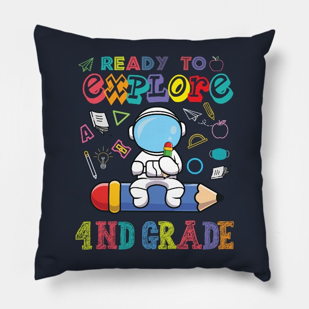 Ready to Explore 4nd Grade Astronaut Back to School Pillow by Gaming champion