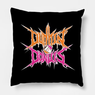 Death Metal Donut Logo Pillow