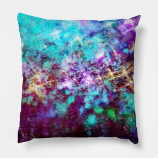 Abstract Painting - City Highway Lights at Night Pillow