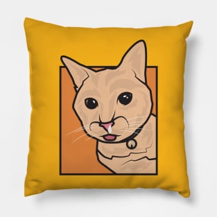 Orange cat got flu Pillow