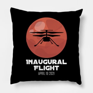 Inaugural Flight Mars Ingenuity Helicopter Pillow