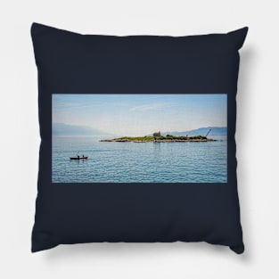 San Marino Island in Novi Vinodolski, Croatia Pillow