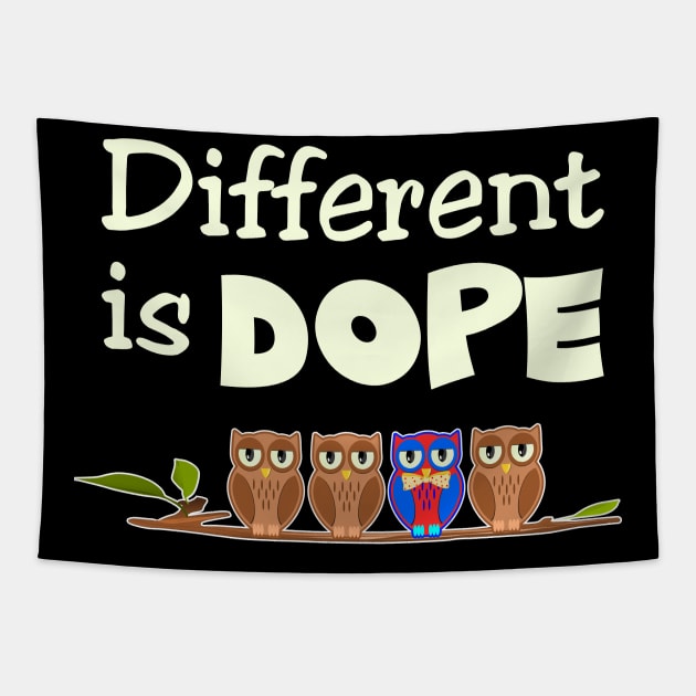 Different is Dope Tapestry by Slap Cat Designs