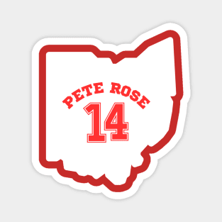 ohio basebll legend pete rose Magnet