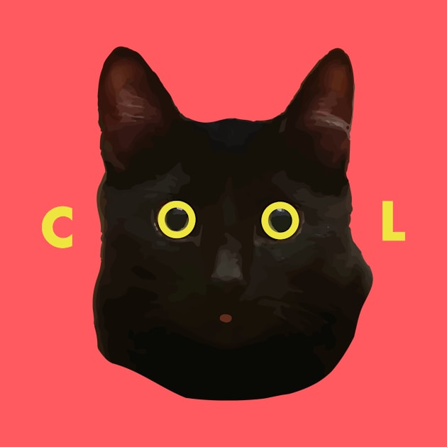 Cool black cat yellow eyes by CatchyFunky