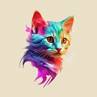 Feline rainbow. So cute! T-Shirt