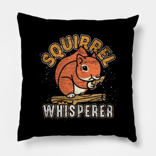 Squirrel Whisperer Grunge Pillow