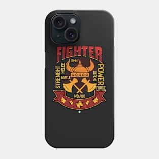 Fighter Tabletop Class Pen and Paper DnD Gift Phone Case