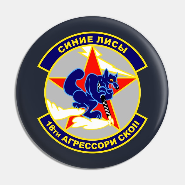 18th Aggressor Squadron Blue Foxes Pin by MBK