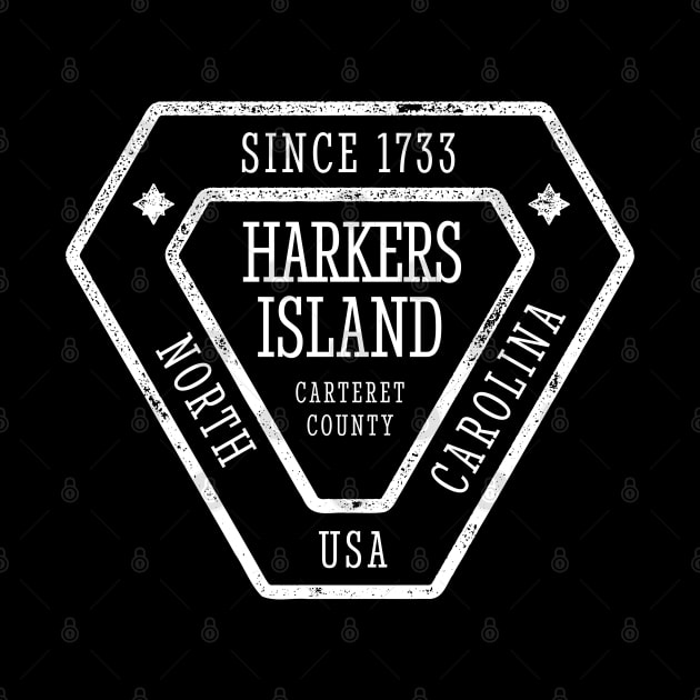 Harkers Island, NC Summertime Vacationing Sign by Contentarama