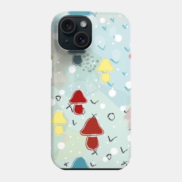 Mushroom Pattern Phone Case by Creative Meadows