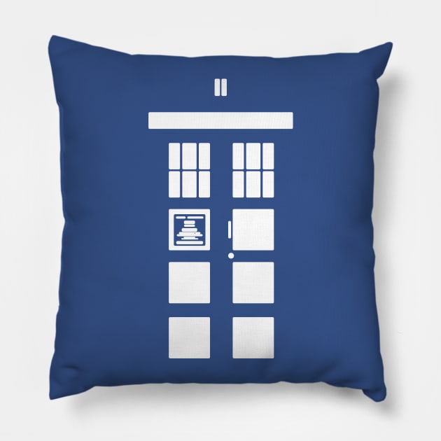 Minimal TARDIS Pillow by ConnerJones