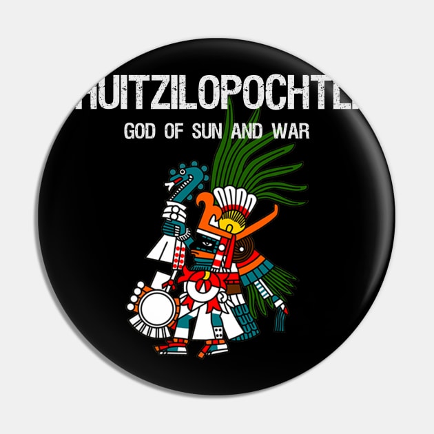 Huitzilopochtli God Of Sun And War Pin by Styr Designs