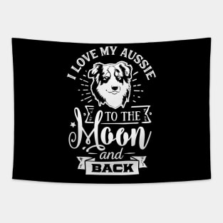 I Love my Aussie to the Moon and Back Ver. 2 Tapestry