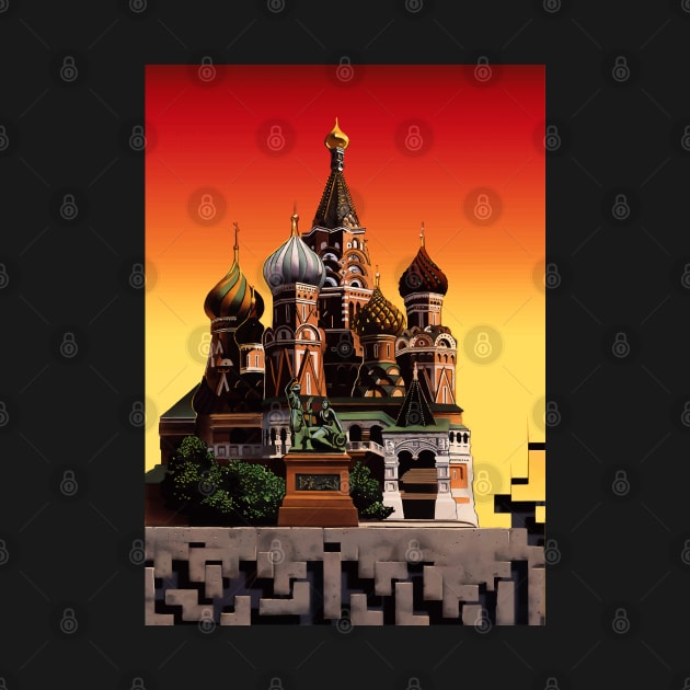 tetris kremlin rusia retro by syanart