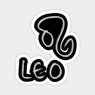 Hand Drawn Leo Zodiac Signs Magnet