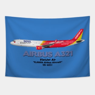 Airbus A321 - VietJet Air "9,000th Airbus Aircraft" Tapestry