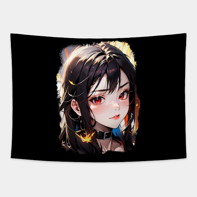 Portrait Chinese Girl Tapestry by Kyauto