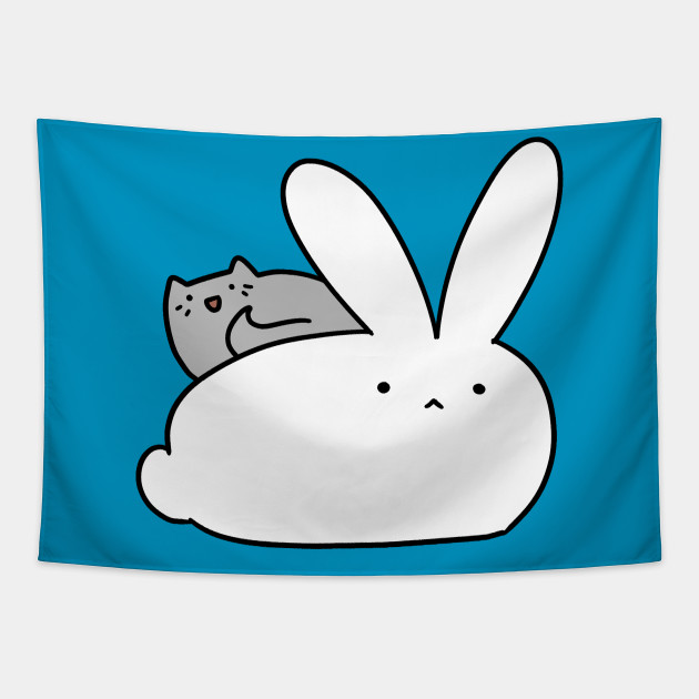 Big Bunny and Little Cat - Bunny - Tapestry | TeePublic Big Bunny and Little Cat - Bunny - Tapestry | TeePublic