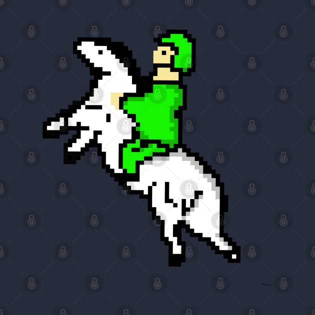 Horse rider on pixel art by ASCORNION