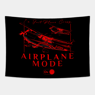 Pilot C172 Flying Gift Airplane Mode T-Shirt I'm just plane crazy red version Tapestry