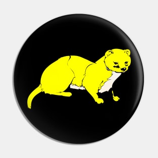 Yellow Weasel Pin