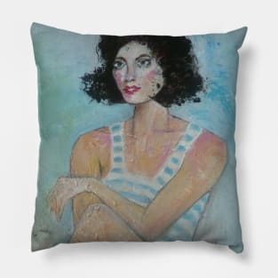 Milady at the beach Pillow