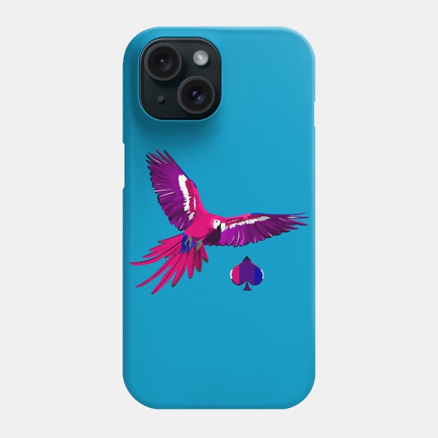 Biromantic Ace Pride Parrot Phone Case by AjDreamCraft