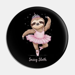 Cute sassy sloth dancer Pin