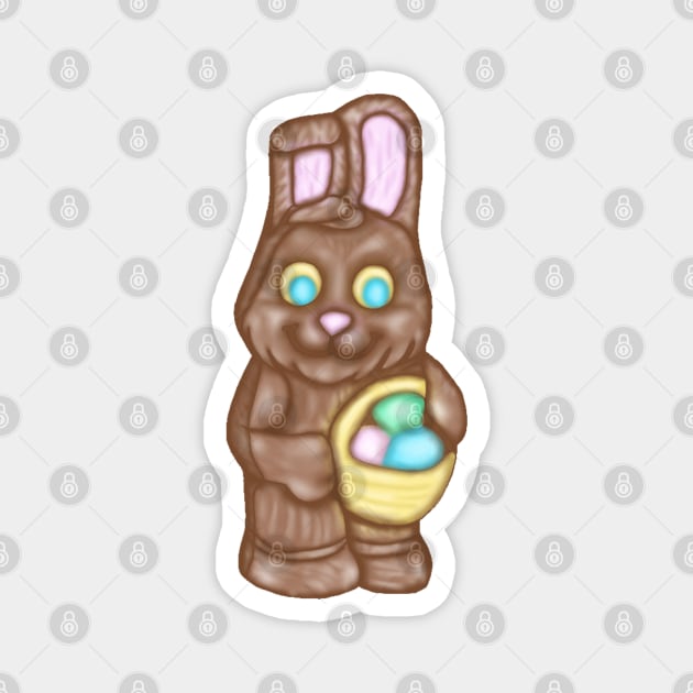 Chocolate Bunny Magnet by HB Loves Crafts