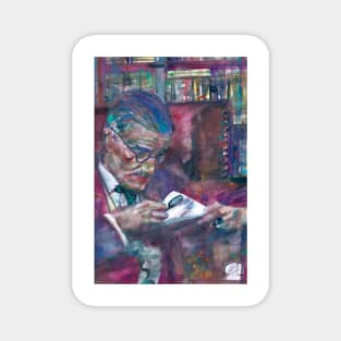 JAMES JOYCE reading - watercolor portrait Magnet