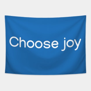 Choose joy White Tapestry