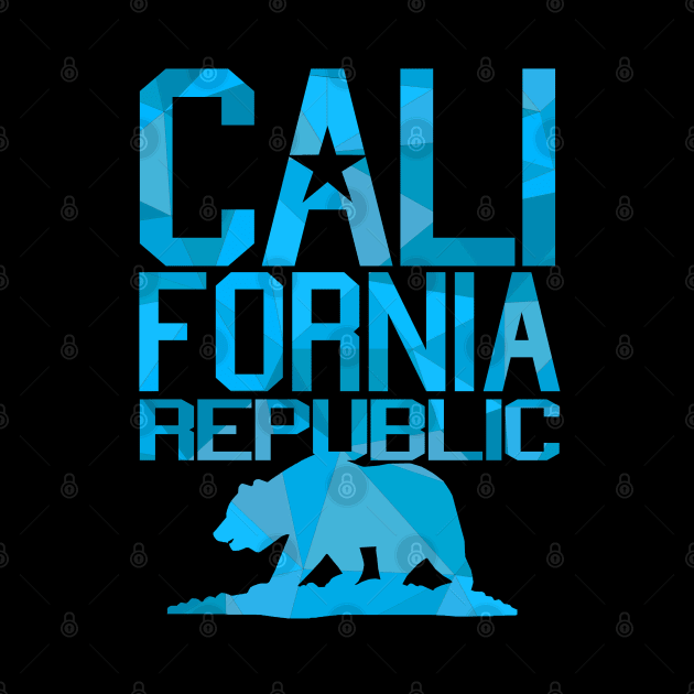 California Republic Bear (ice blue version) by robotface