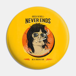 Rock 'N' Roll Never Ends Pin