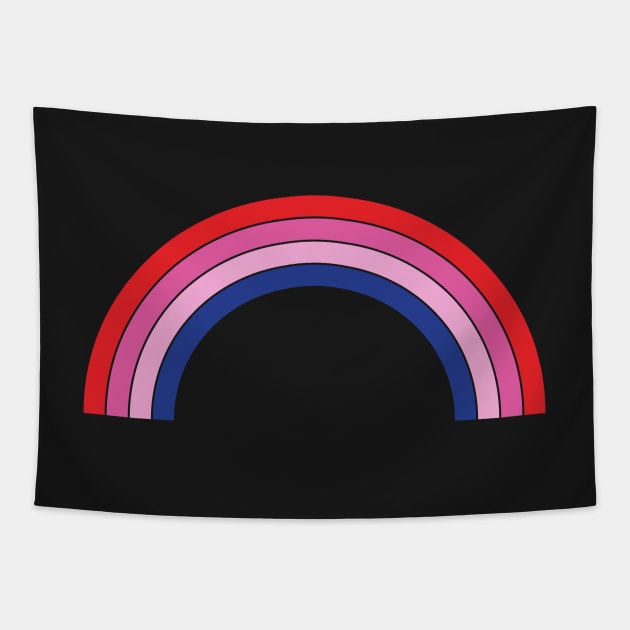 4 stripe rainbow Tapestry by juliechicago