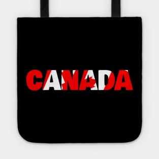 Canada Flag Text Logo Tote