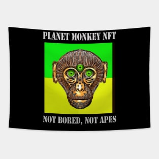 Planet Monkey Not Bored Apes Tapestry