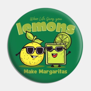 When Life Gives You Lemons, Make Margaritas T-Shirt | Funny and Refreshing Citrus Lover Tee Pin