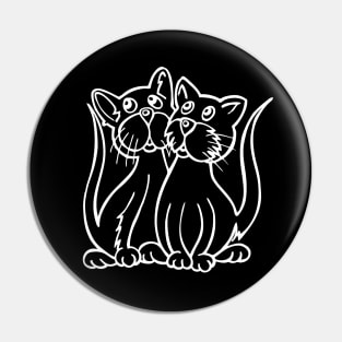 Cute Cats (white) Pin