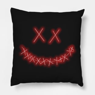 red purge mask Pillow