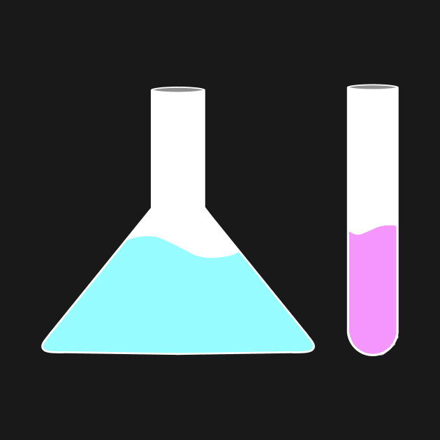 Chemical Flask and Test Tube Minimal Design (Profession Collection) by Minimal DM