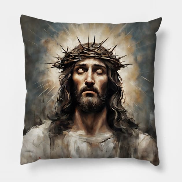 the shining face of the Lord Jesus Pillow by bogfl