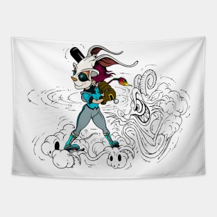 SKATING BLOODY RABBIT 07 Tapestry